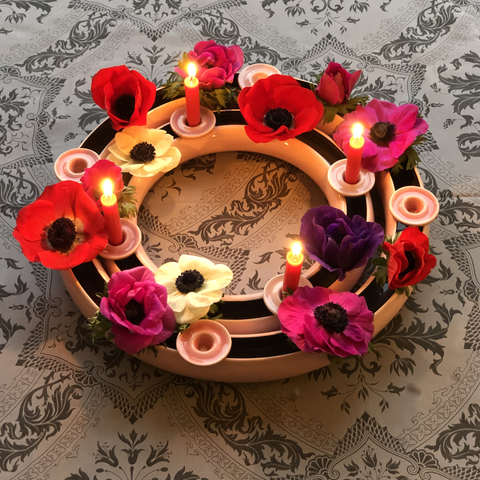 Portavelas para anillo floral 209 | Decoracion 000