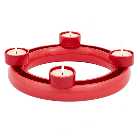 Anillo florero con 4 portavelas de té  HB 735B 735B | Decoracion 058